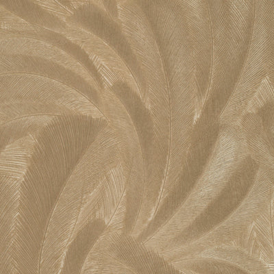 Darcy Golden Feathers Metallic Patterned Wallpaper Home Improvement 