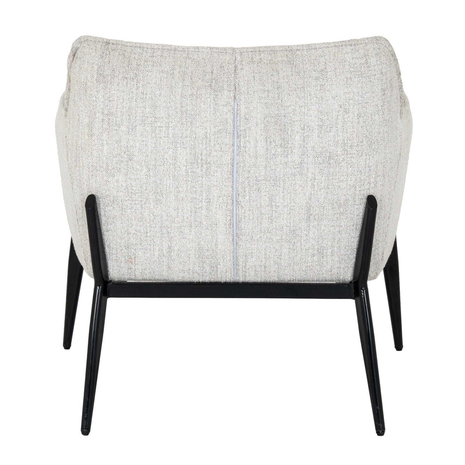 Darick Greige Upholstered Textured Accent Chair with Black Legs Furniture 