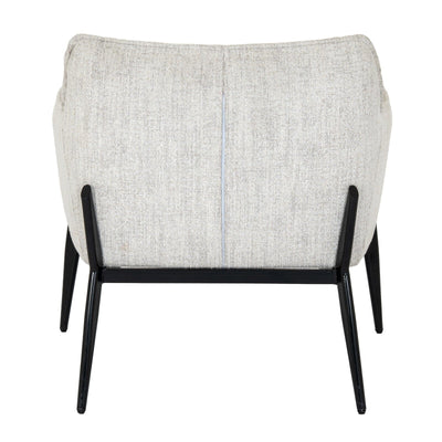 Darick Greige Upholstered Textured Accent Chair with Black Legs Furniture 