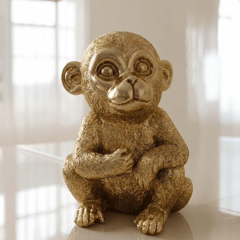 Decorative Gold Monkey Ornament Accessories 