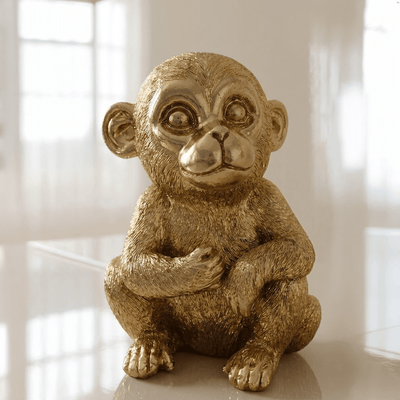 Decorative Gold Monkey Ornament Accessories 