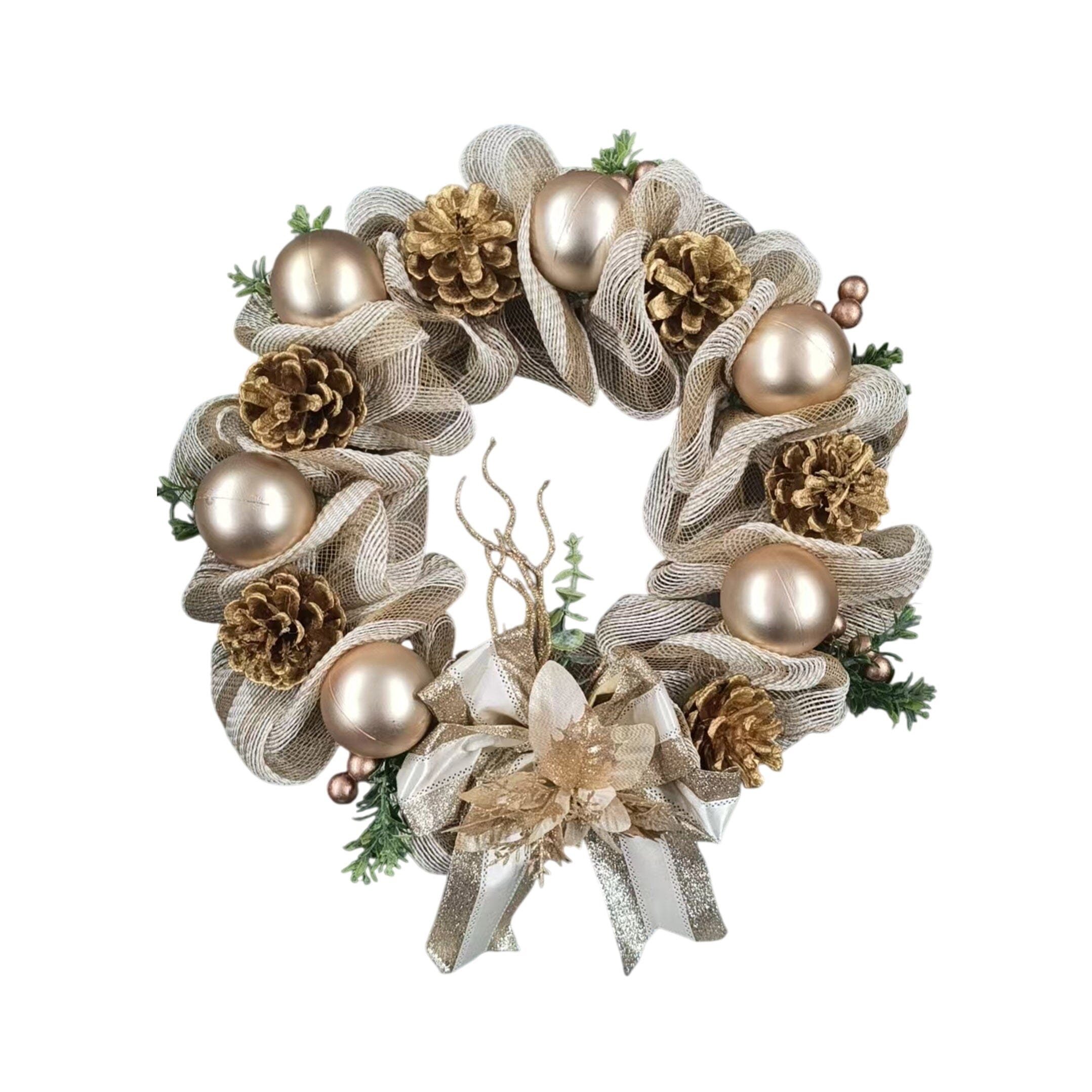 Decorative Neutral Festive Wreath Accessories 