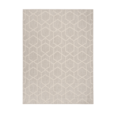Dena Grey Indoor Outdoor Rug with Geometric Pattern Textiles 