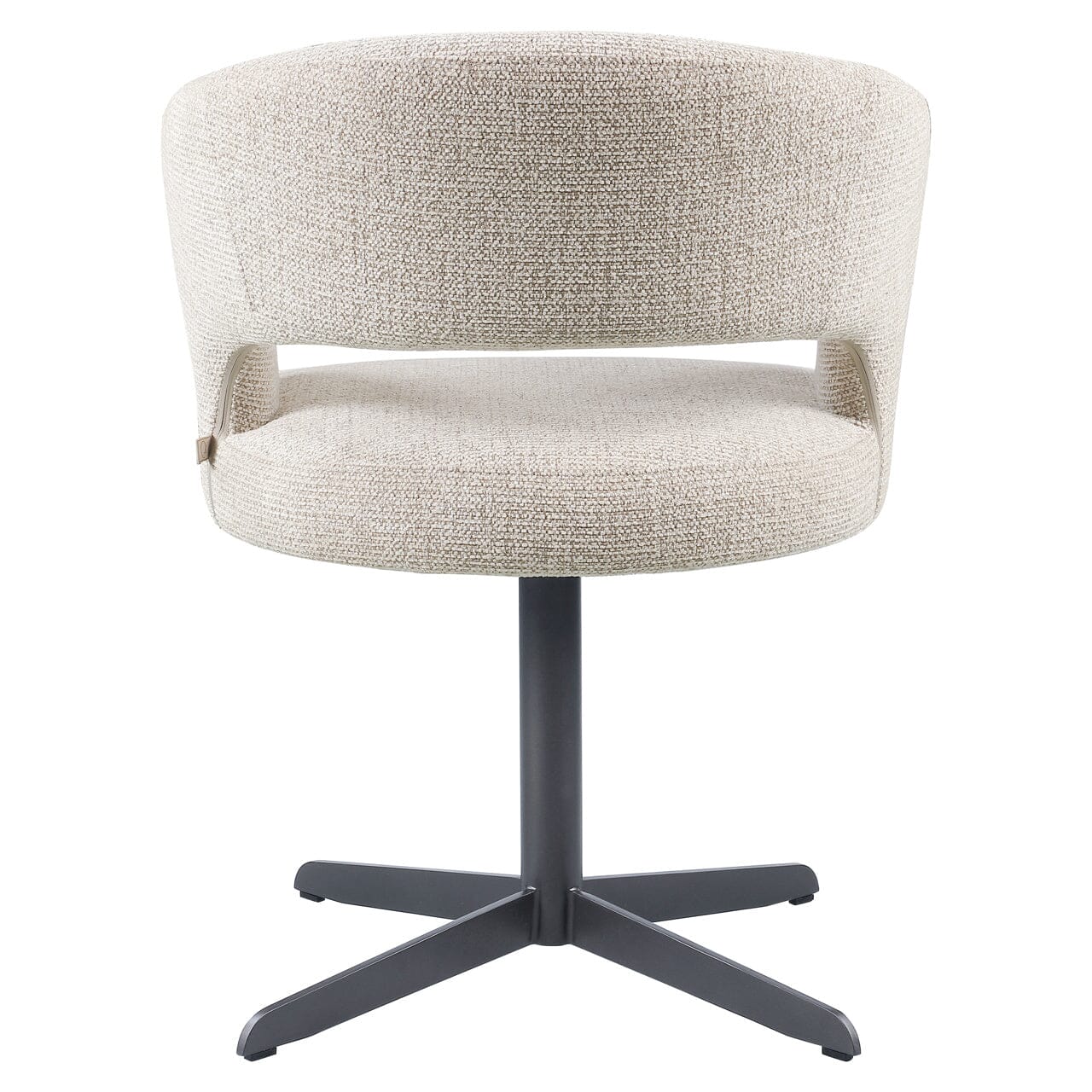 Drift Cream Textured Tweed Dining Chair with Black Legs Furniture 