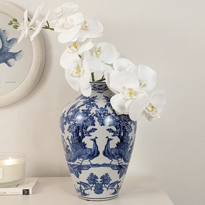 Duchess White & Blue Pattern Ceramic Vase Accessories 