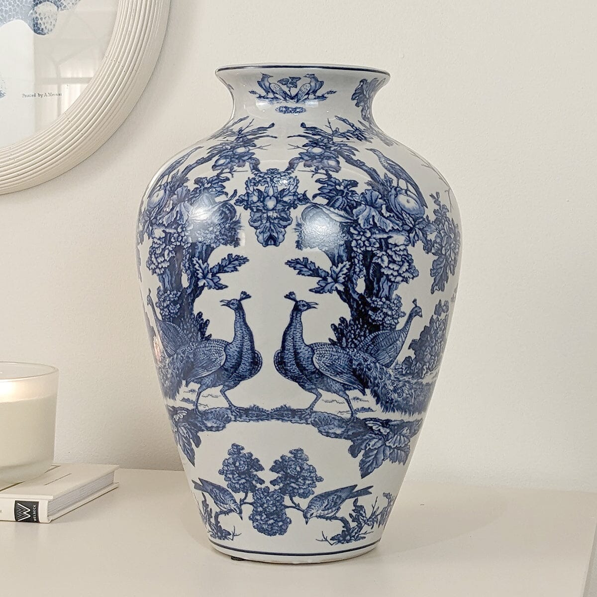 Duchess White & Blue Pattern Ceramic Vase Accessories 