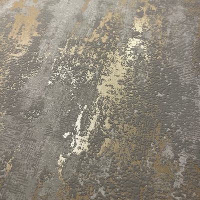 Dulcie Taupe & Gold Metallic Wallpaper Home Improvement 