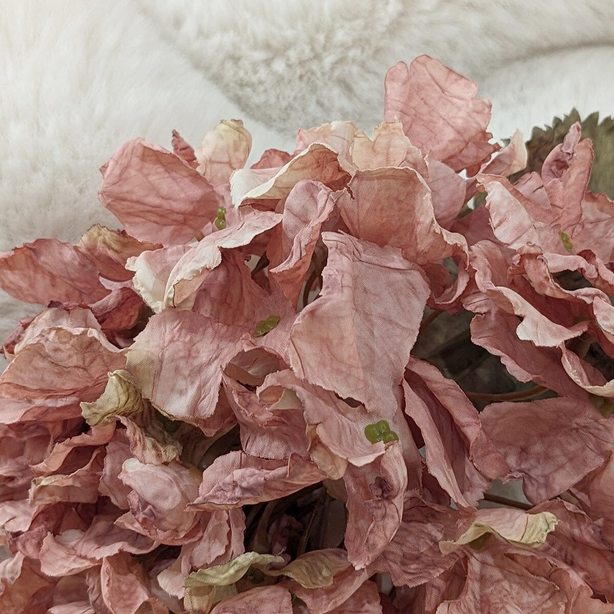 Dusty Pink Faux Hydrangea Single Stem Floral Accessories 
