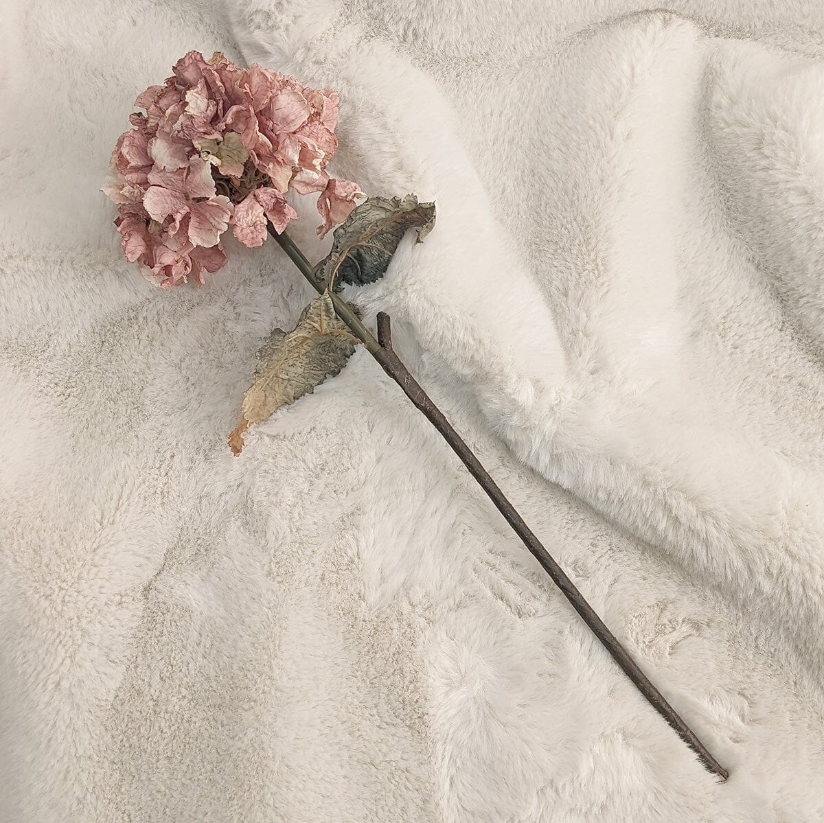 Dusty Pink Faux Hydrangea Single Stem Floral Accessories 
