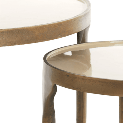 Edisto Antique Bronze Nested Side Tables- Set of 2 Furniture 
