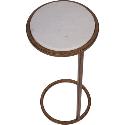 Eira Bronze Side Table with Marble Top Furniture 