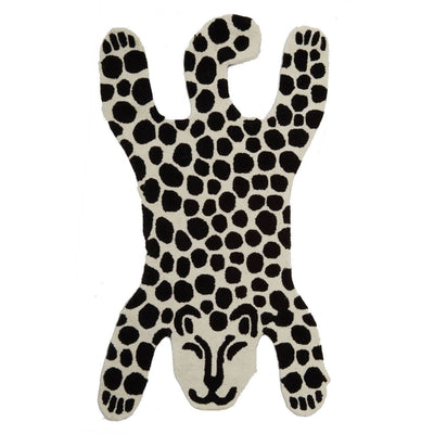 Eldon Monochrome Decorative Leopard Rug Textiles 