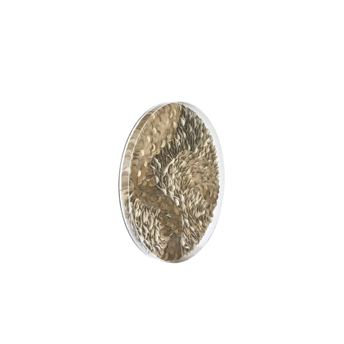 Eleanor Brown & Cream Textured Round Wall Art Accessories 