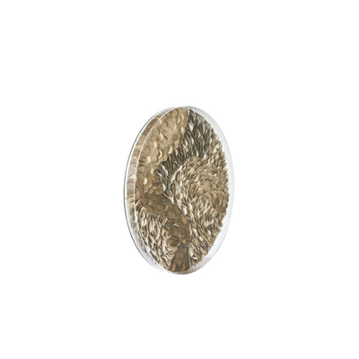 Eleanor Brown & Cream Textured Round Wall Art Accessories 