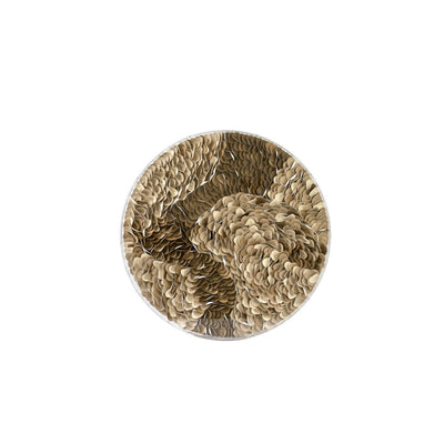 Eleanor Brown & Cream Textured Round Wall Art Accessories 