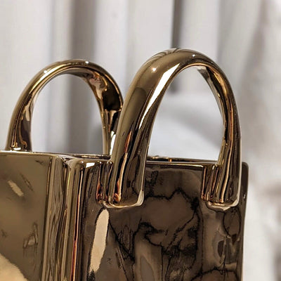 Elise Large Gold Handbag Decorative Vase Accessories 