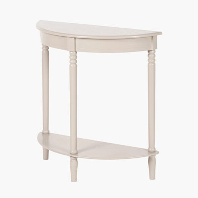 Elizabeth Cream Half Moon Pine Console Table Furniture 
