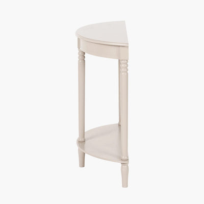 Elizabeth Cream Half Moon Pine Console Table Furniture 