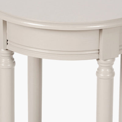 Elizabeth Cream Round Pine Side Table Furniture 