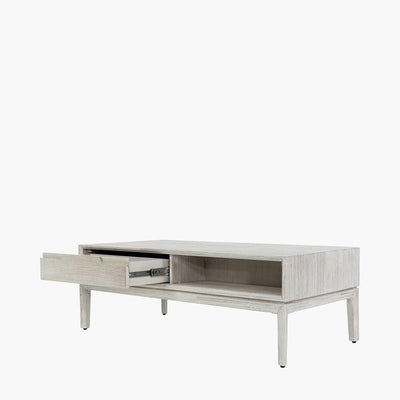 Ellen Whitewash Coffee Table Furniture 