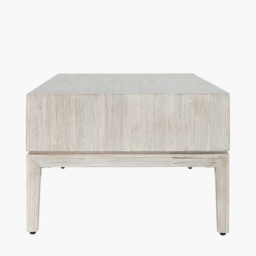 Ellen Whitewash Coffee Table Furniture 