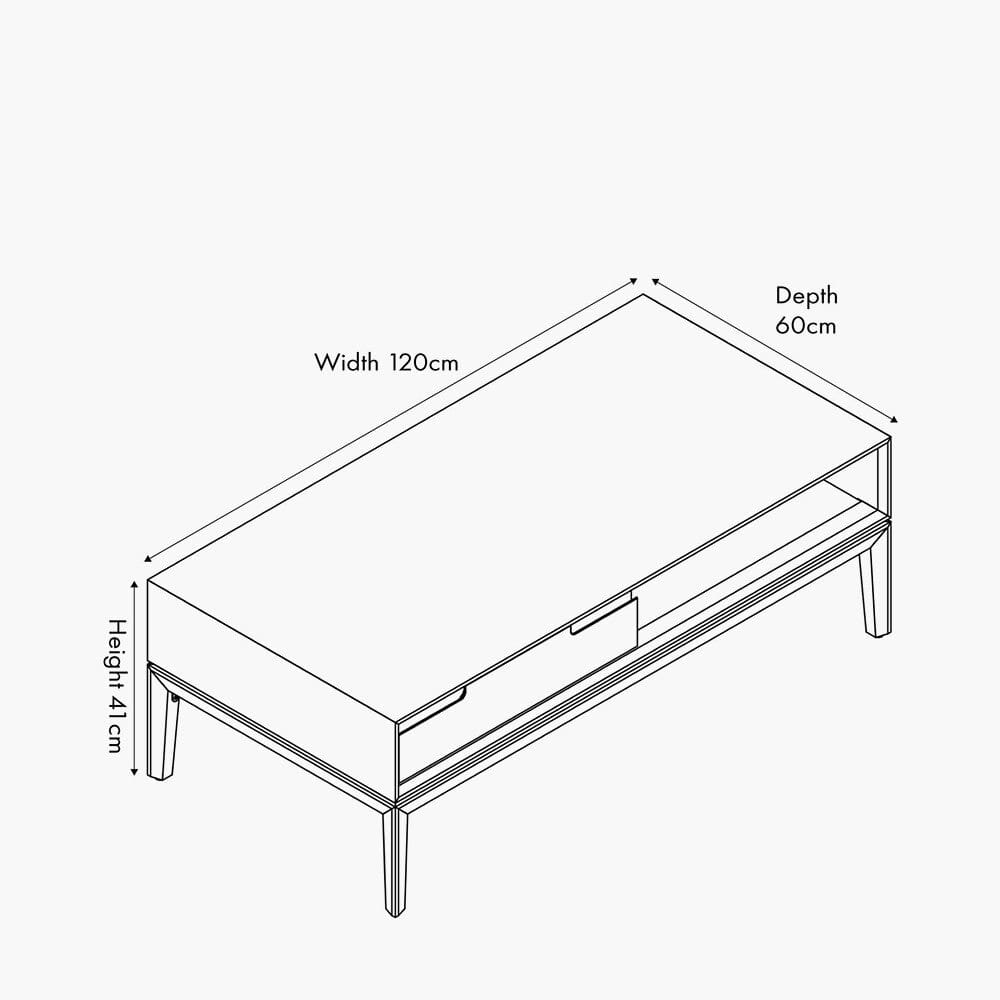 Ellen Whitewash Coffee Table Furniture 