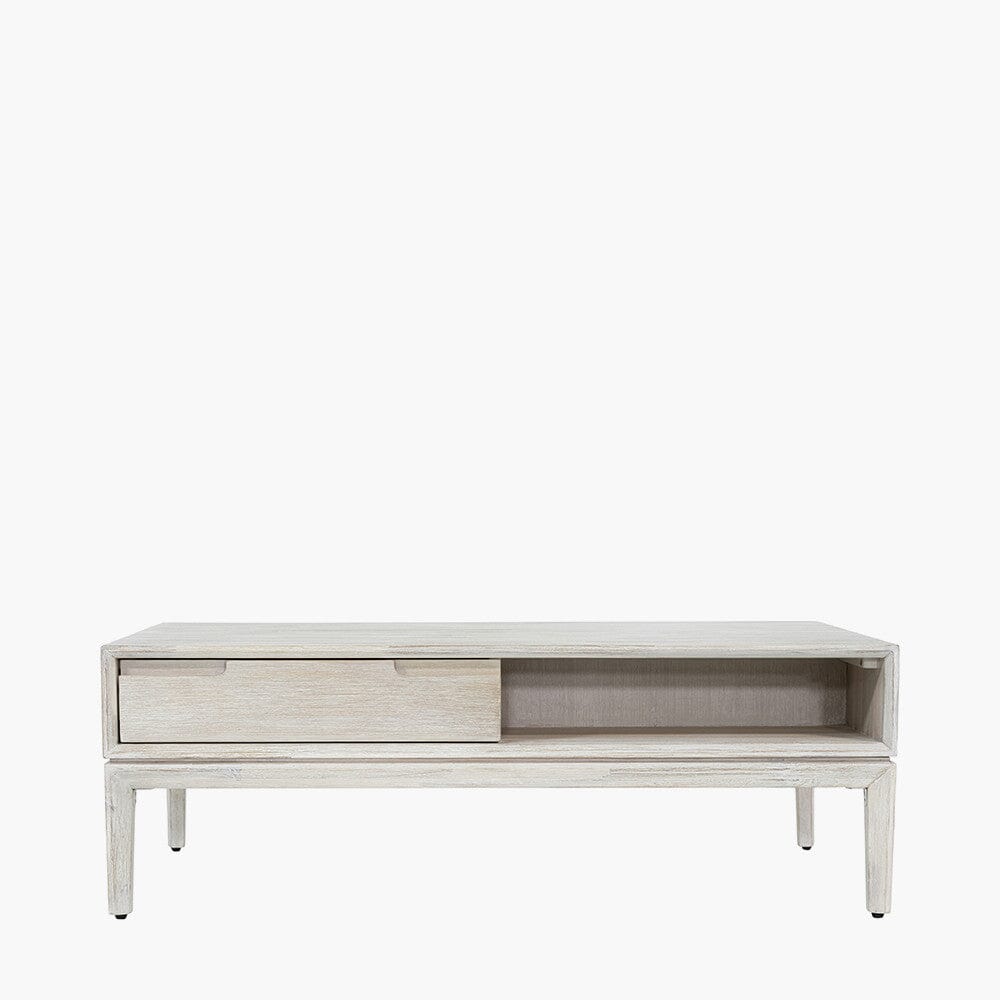 Ellen Whitewash Coffee Table Furniture 