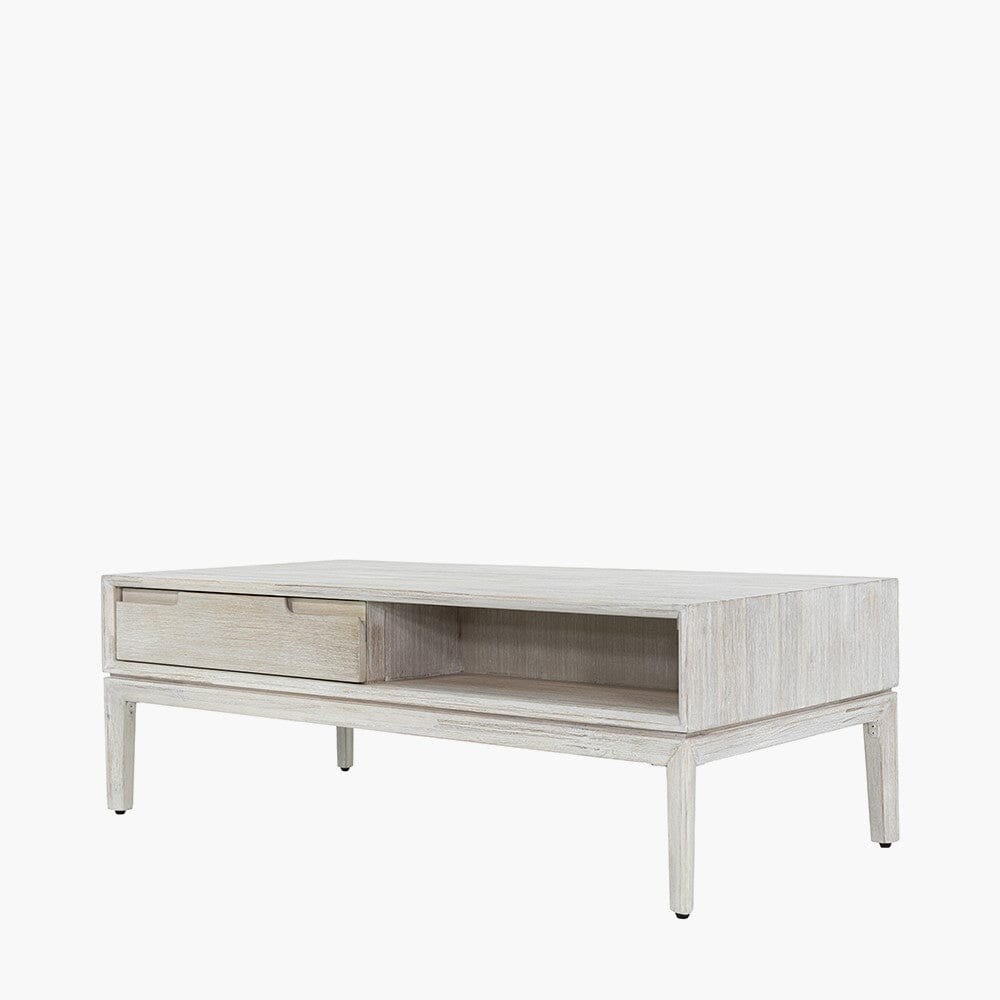 Ellen Whitewash Coffee Table Furniture 