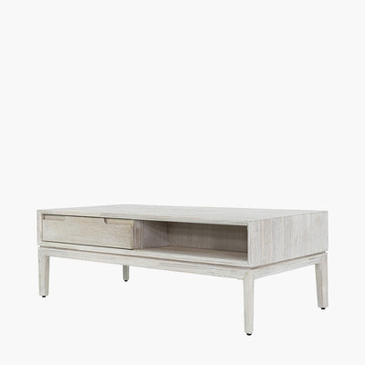 Ellen Whitewash Coffee Table Furniture 