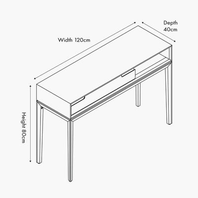 Ellen Whitewash Console Table Furniture 