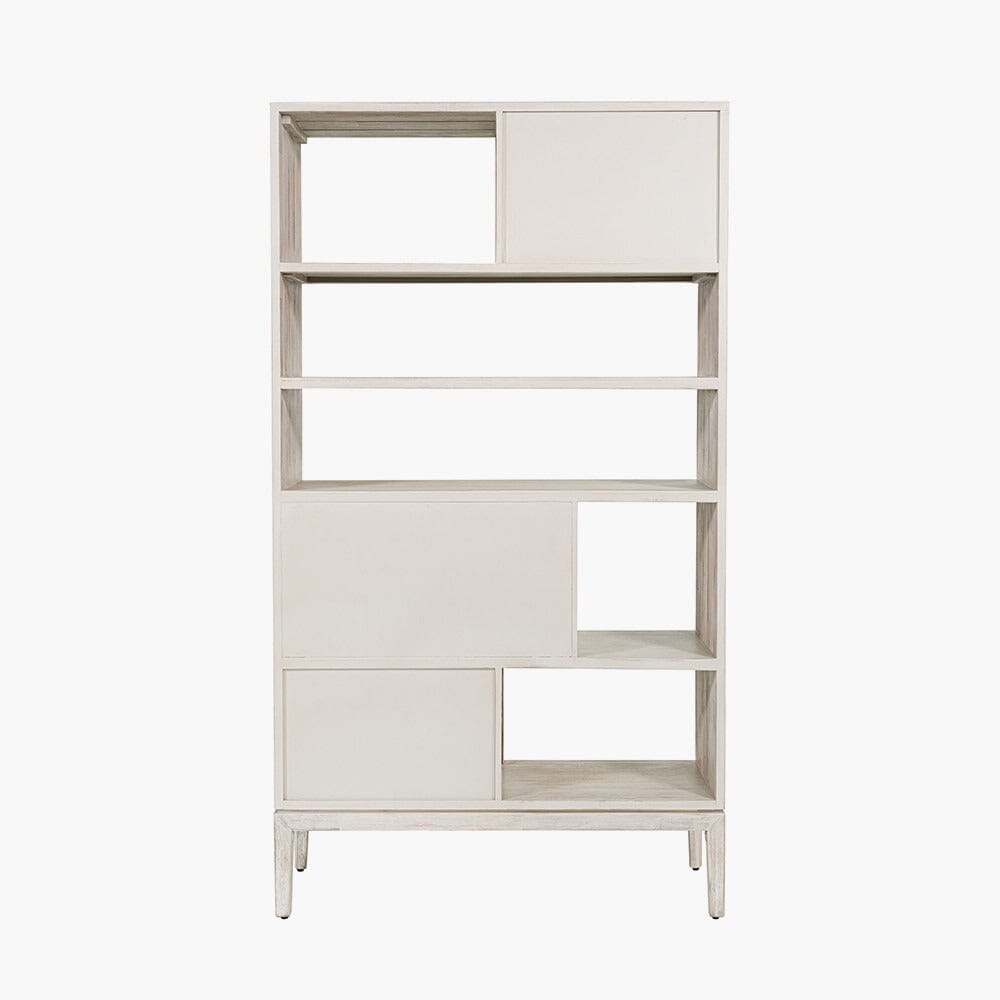 Ellen Whitewash Shelving Unit Furniture 