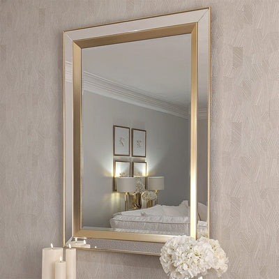 Eloise Gold Framed Rectangular Wall Mirror Accessories 