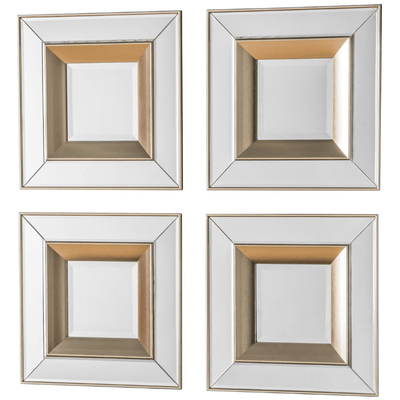 Eloise Gold Framed Wall Mirrors - Set of 4 Accessories 