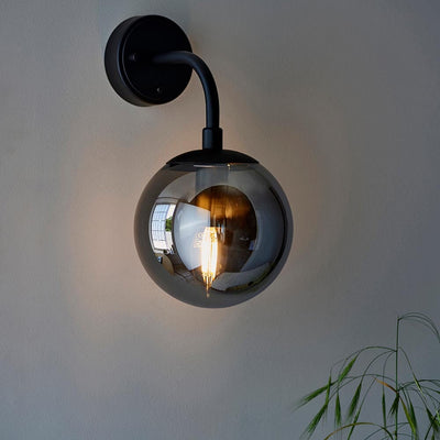 Elowen Smoked Glass Wall Light Lighting 