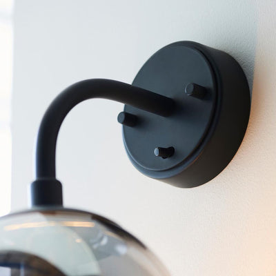 Elowen Smoked Glass Wall Light Lighting 