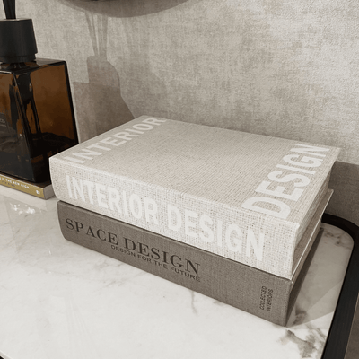 Elsie Neutral Decorative Book Boxes - Set of 2 Accessories 