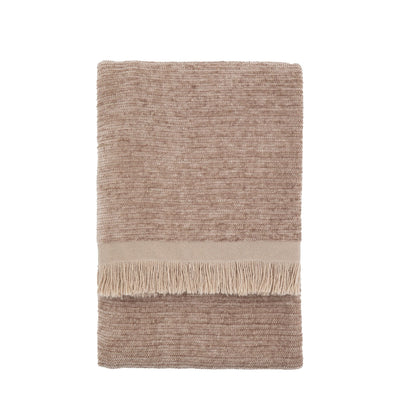 Elyna Mink Soft Chenille Tasselled Throw Textiles 