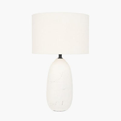Elysian Ceramic Textured Neutral Table Lamp Lighting 