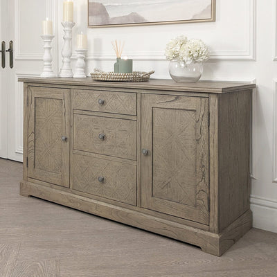 Elysium Natural Wood 2 Door 3 Drawer Sideboard Furniture 