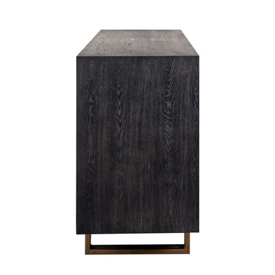 Emerisse Black Sideboard with Brass Handles Furniture 