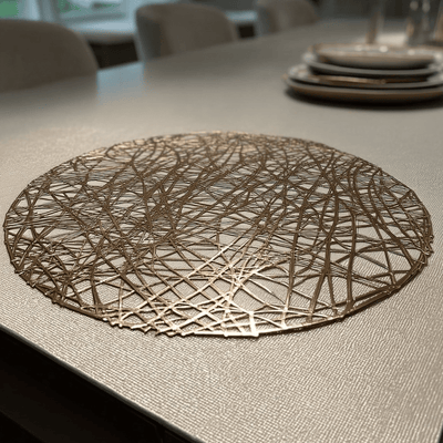 Emily Gold Round Placemat Accessories 