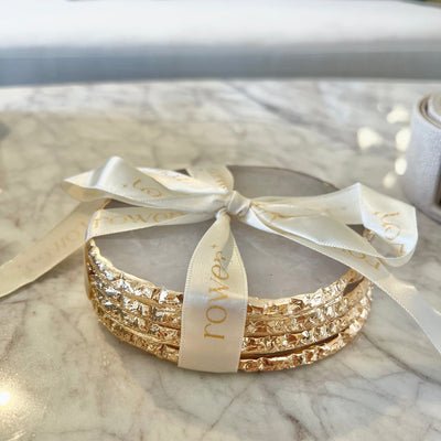 Emmie Agate Coasters with Gold Trim - Set of 4 Accessories 
