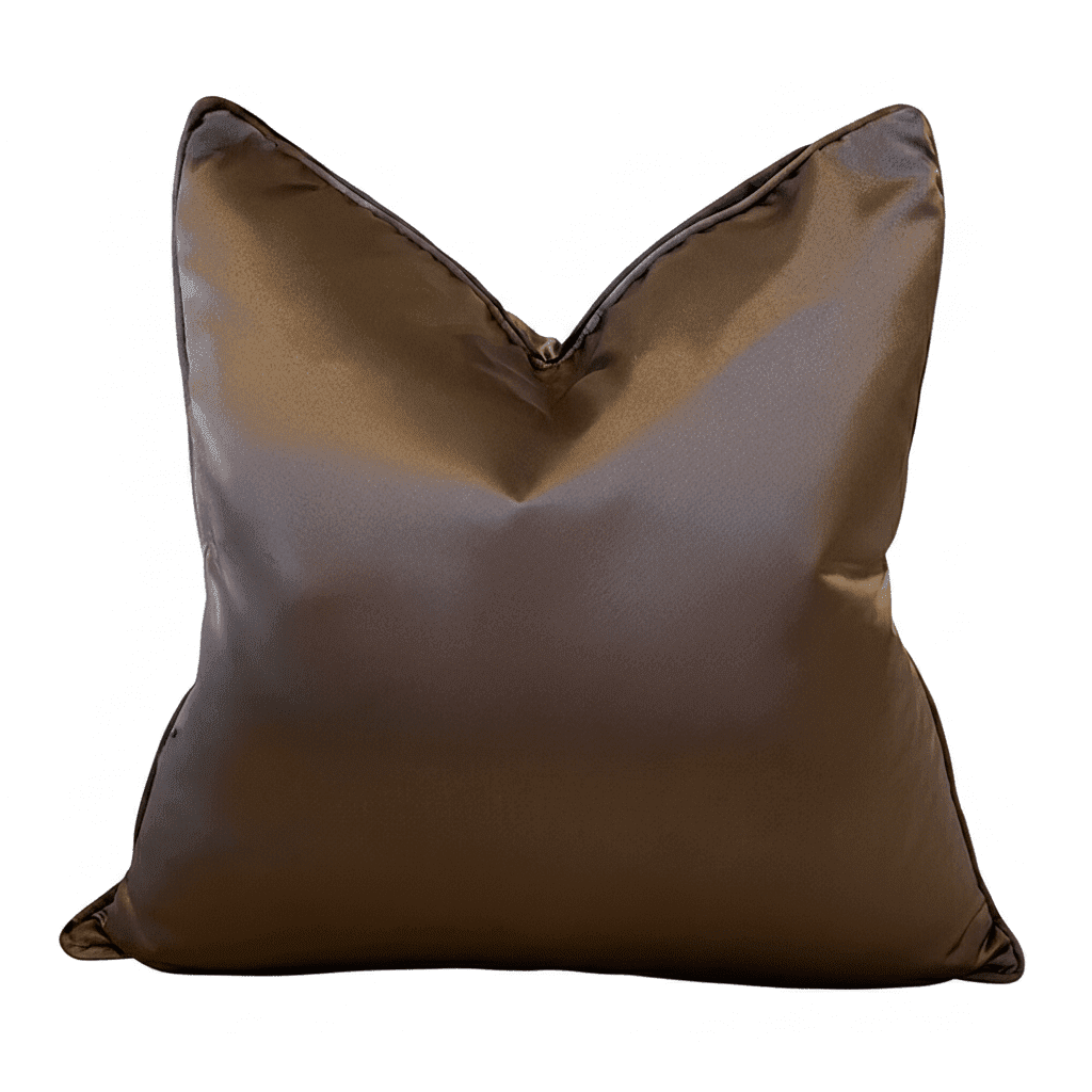 Empire Espresso Satin Cushion Cover with Satin Pipe- 50x50cm Textiles 