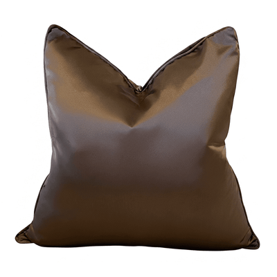Empire Espresso Satin Feather Filled Cushion with Satin Pipe- 50x50cm Textiles 