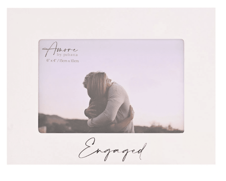'Engaged' Decorative White Photo Frame Accessories 