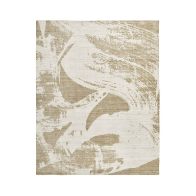 Eshane Beige Abstract Brushstroke Rug 