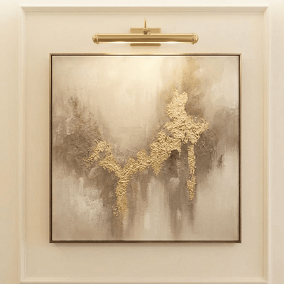 Estela Metallic Gold Abstract Print Wall Art Accessories 