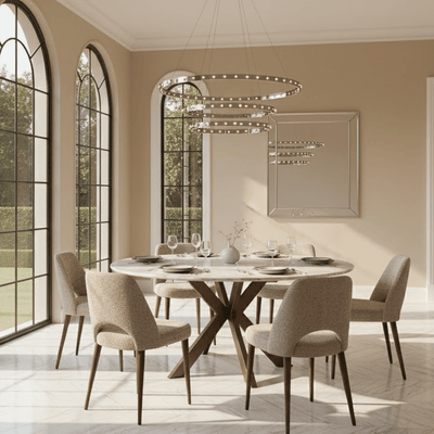 Esther Marble Dining Table with Antique Brass Legs Furniture 