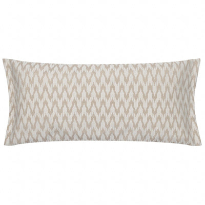 Estrella Large Cream & Taupe Zig Zag Print Bolster Cushion - 65x30cm Textiles 