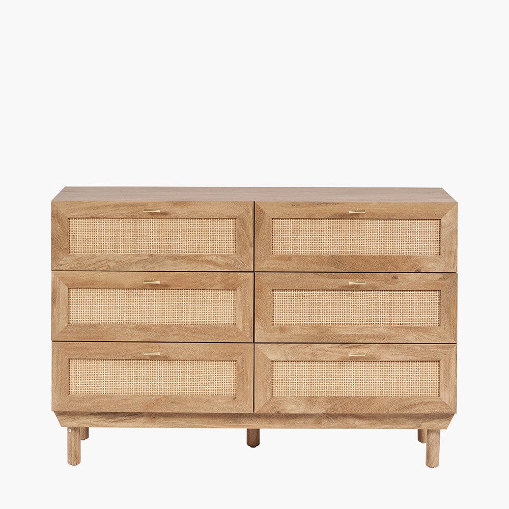 Ethis Natural Rattan 6 Drawer Chest Furniture 